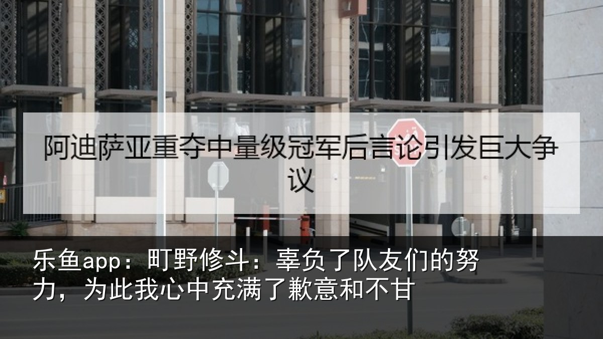 乐鱼app：町野相关情况的努相关情况了歉意和不甘